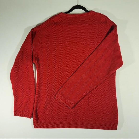 Mens Size XL Chaps Ralph Lauren Knit Red Sweater - Picture 5 of 12